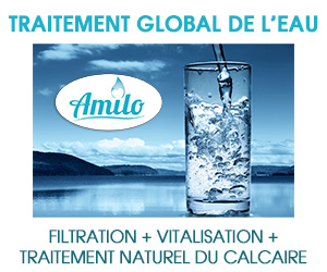 Filtration de l'eau - Vitalisation de l'eau - Eau santé naturelle - Purification de l’eau - AMILO - René QUINTON - Marcel VIOLET - Louis-Claude VINCENT - L'énergétique de l’eau : dynamisation, vitalisation, structuration, information de l’eau - Filtres pour eau - Filtration et vitalisation de l’eau - Traitement naturel du calcaire - Solution de traitement de l'eau pour une eau potable débarrassée des résidus toxiques pour l'organisme (chlore, pesticides, résidus médicamenteux, métaux lourds...) - Amilo : filtration et vitalisation de l'eau naturelle et écologique - Les systèmes de filtration et vitalisation de l’eau Amilo n’utilisent pas d’électricité. Aucun produit chimique ni sels à ajouter. Aucun rejet d’eau. Pas de baisse de pression perceptible. Aucune pièce d’usure électrique ou électronique : durée de vie de plus de 20 ans. Autonomie en eau - Filtres sous évier - Filtres habitation - Traitement des eaux hors réseau avec la technologie Nanopore - Filtration d'eau fine pour éliminer les bactéries et consommer l’eau en toute sécurité