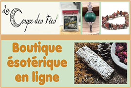 Boutique ésotérique en ligne : Vente accessoires de Magie Blanche, Wicca, Sorcellerie, Hoodoo - Boutique ésotérique en ligne. Vente d'accessoires de Magie, Wicca, Sorcellerie, Hoodoo, Art Divinatoire. Une sélection de produits ésotériques pour la pratique de votre Arts. Librairie ésotérique, Grimoires, Chaudrons, Tarots, Encens, Pendules.